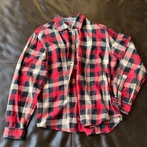 Eddie Bauer Red and Black Plaid Shirt